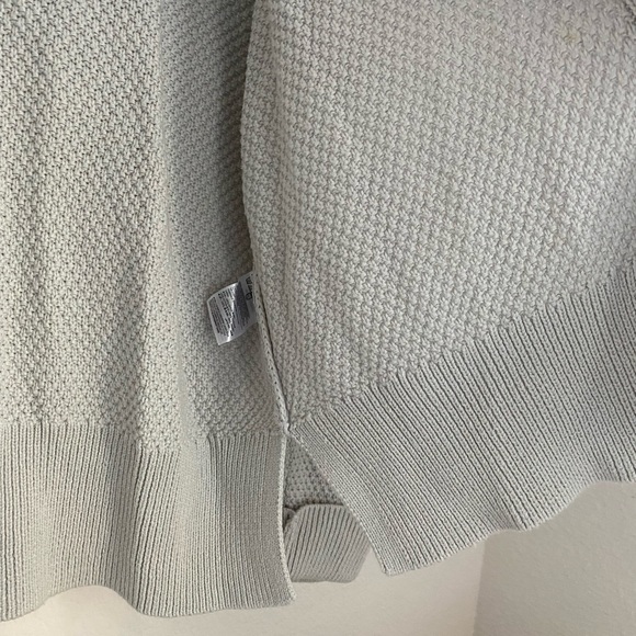 Gap • Neutral Cream Cotton Knit Open Front Slouchy Cardigan Sweater - Picture 9 of 13